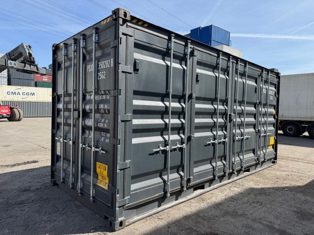 20 Fuß High Cube Open Side / Lagercontainer One Way RAL 7016