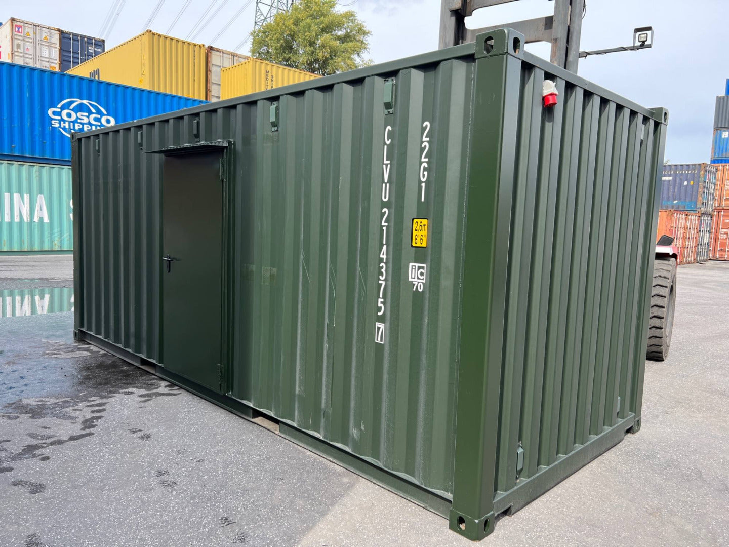 20 Fuß Lagercontainer mit Nebeneingangstür, Licht one way