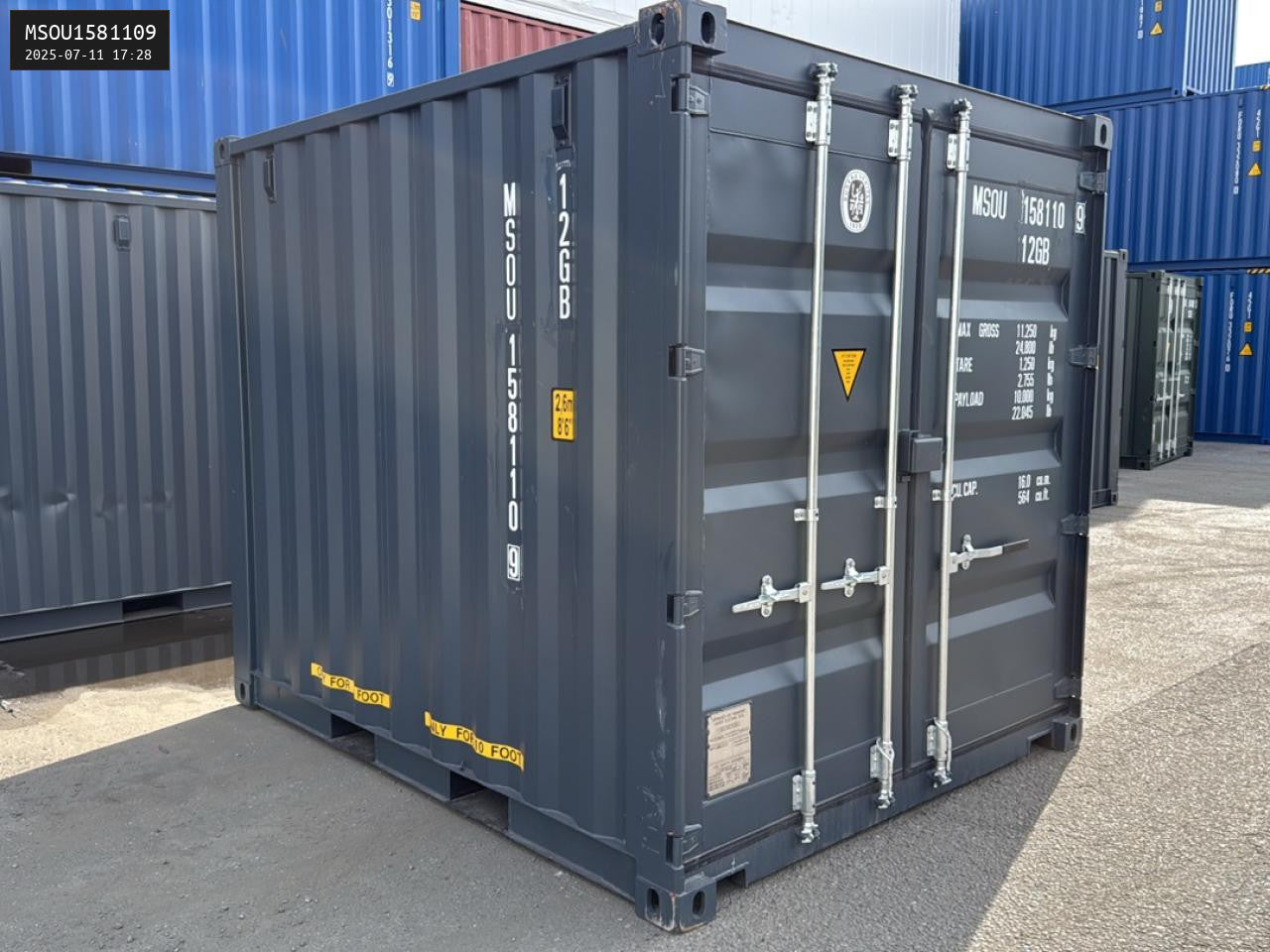 10 Fuß Lagercontainer NEU Selfstorage Baucontainer RAL 7016